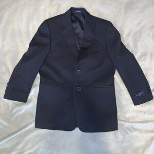 Lord & Taylor boys navy Pinstripe Blazer 2 button